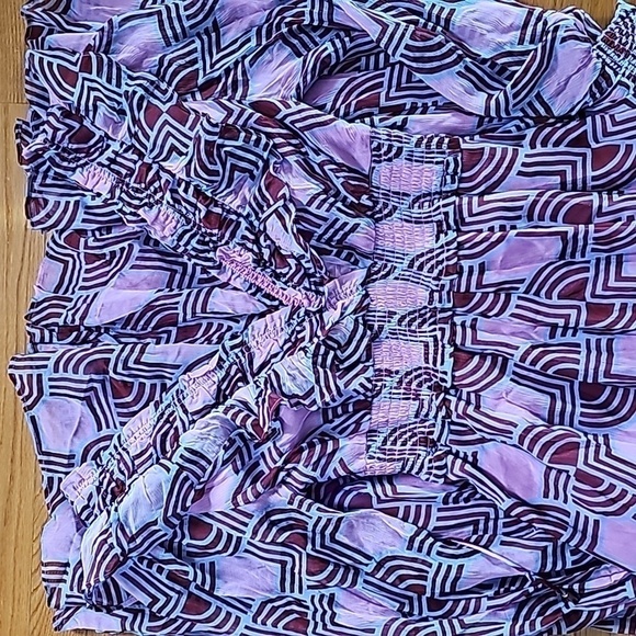 NEW Anthropologie Ruffle V-Neck Long-Sleeve Midi Dress X SMALL - Picture 3 of 11